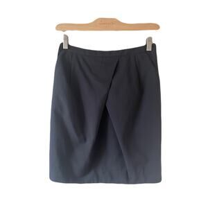 Talula Babaton Aritzia Womens Black Wool Skirt Knee Length Tulip Pleat Size 4
